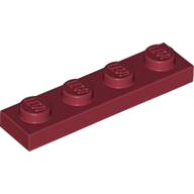 dark red plate 1 x 4