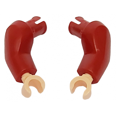 dark red arm large with pin matching left and right pair with light nougat hands