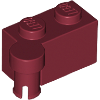 dark red hinge brick 1 x 4 swivel top