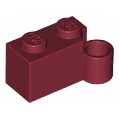 dark red hinge brick 1 x 4 swivel base