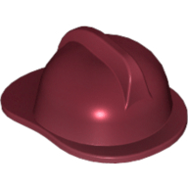 dark red minifigure headgear fire helmet