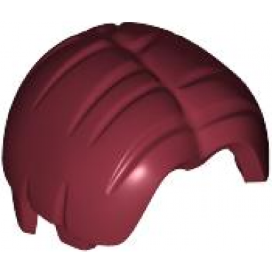 dark red minifigure hair bowl cut parted in center
