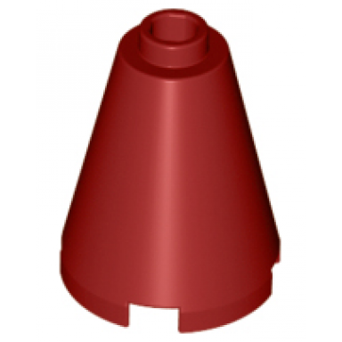 dark red cone 2 x 2 x 2 - open stud