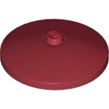 dark red dish 4 x 4 inverted radar with solid stud