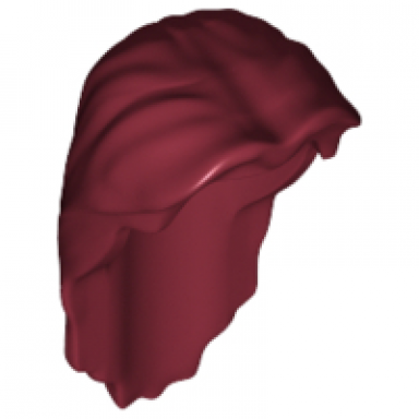 dark red minifigure hair long