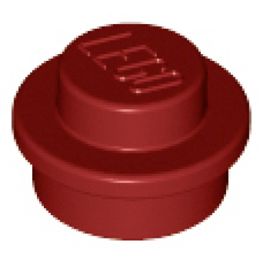 dark red plate round 1 x 1