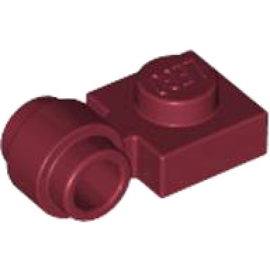 dark red plate modified 1 x 1 with light attachment - thick ring