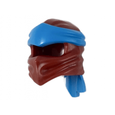 dark red minifigure headgear ninjago wrap type 4 with molded dark azure headband pattern