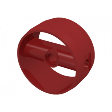 dark red cylinder 4 x 4 x 1 2 3 with pin holes and center bar
