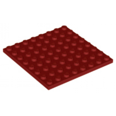 dark red plate 8 x 8