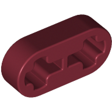dark red technic liftarm thin 1 x 2 - axle holes