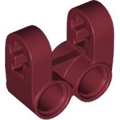 dark red technic axle and pin connector perpendicular double split