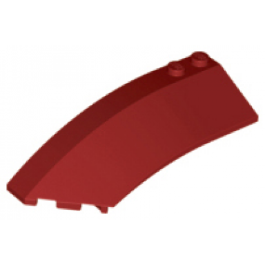 dark red wedge 8 x 3 x 2 open left