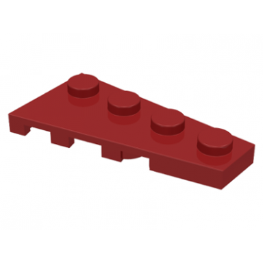 dark red wedge plate 4 x 2 right