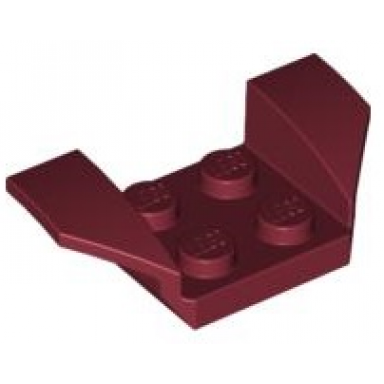 dark red vehicle mudguard 2 x 4 with flared wings