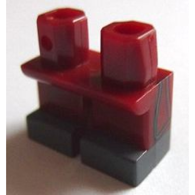 dark red legs short with dark bluish gray feet and side piping pattern