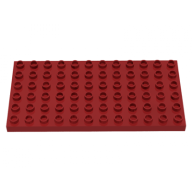 dark red duplo plate 6 x 12