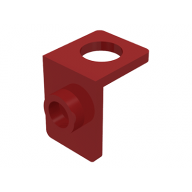 dark red minifigure neck bracket with back stud - thin back wall
