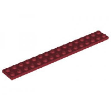 dark red plate 2 x 16
