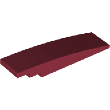 dark red slope curved 8 x 2