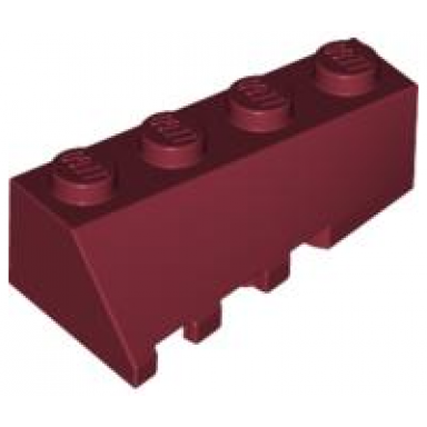 dark red wedge 4 x 2 sloped right