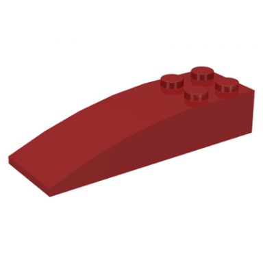 dark red slope curved 6 x 2