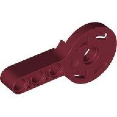 dark red technic rotation joint disk with large pin hole and 3l liftarm thick