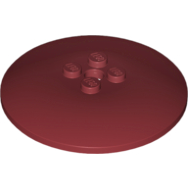 dark red dish 6 x 6 inverted radar - solid studs