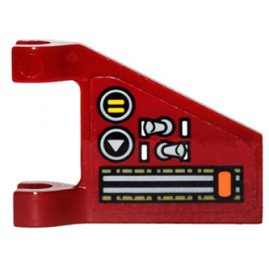 dark red flag 2 x 2 trapezoid with switches play and pause buttons slider pattern sticker - set 70592