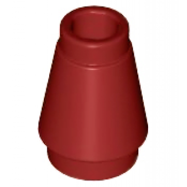 dark red cone 1 x 1 with top groove