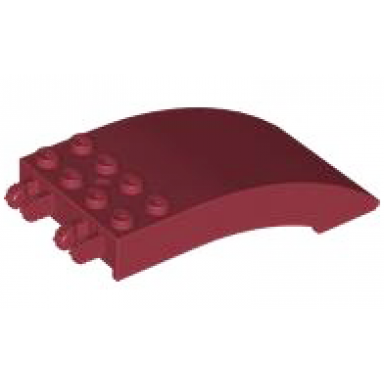 dark red windscreen 8 x 4 x 2 curved with locking dual 2 fingers