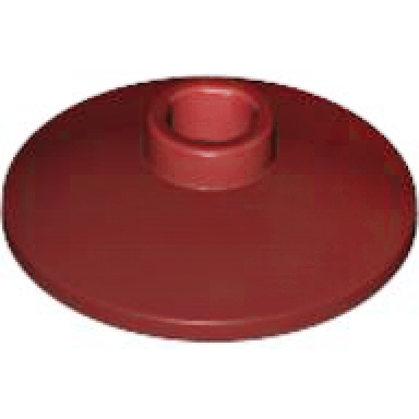 dark red dish 2 x 2 inverted radar