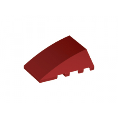 dark red wedge 4 x 4 triple curved no studs