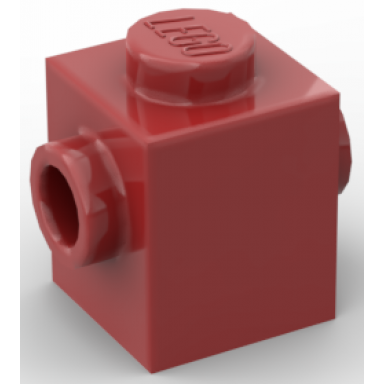 dark red brick modified 1 x 1 with studs on 2 sides opposite