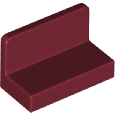 dark red panel 1 x 2 x 1 with rounded corners