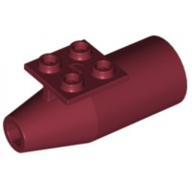 dark red engine smooth large 2 x 2 thin top plate
