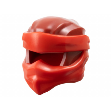 dark red minifigure headgear ninjago wrap type 6 with molded red wraps and knot pattern