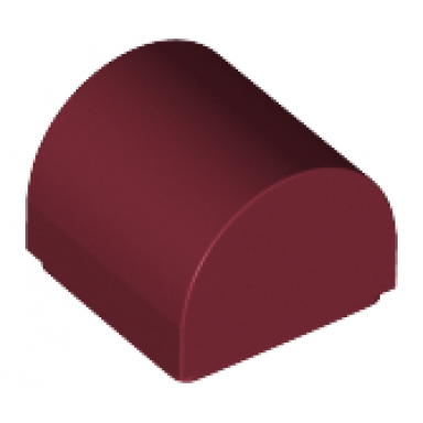 dark red slope curved 1 x 1 x 2 3 double