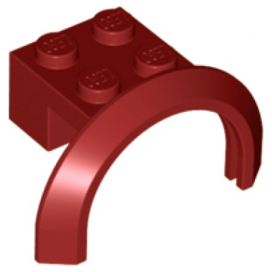 dark red vehicle mudguard 4 x 2 1 2 x 1 2 3 with arch round