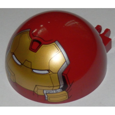 dark red windscreen 6 x 6 x 3 canopy half sphere with dual 2 fingers with hulk buster face pattern