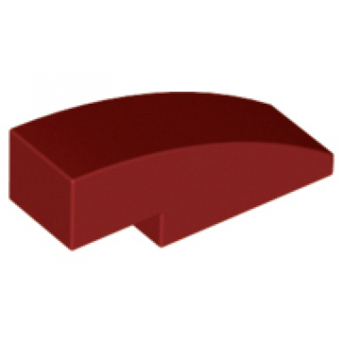 dark red slope curved 3 x 1