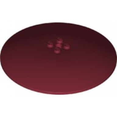 dark red dish 10 x 10 inverted radar - solid studs