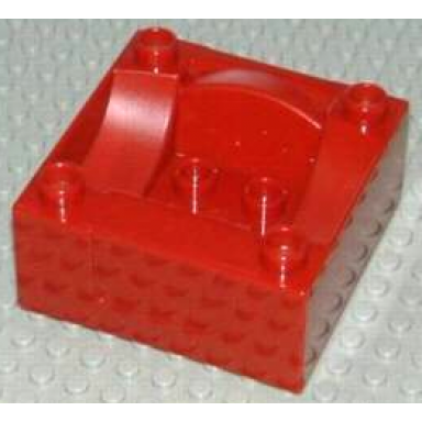 dark red duplo train cab tender base with bottom tube