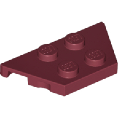 dark red wedge plate 2 x 4
