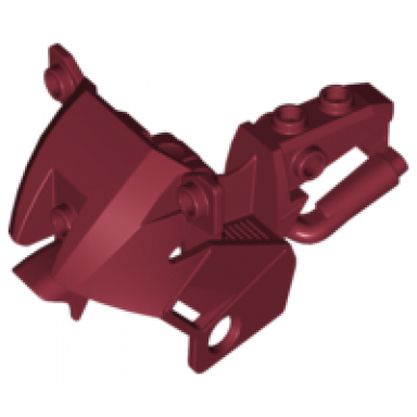 dark red motorcycle fairing city