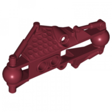 dark red bionicle piraka arm section with 2 ball joint