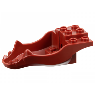 dark red dragon head ninjago jaw lower with teeth and 10 studs