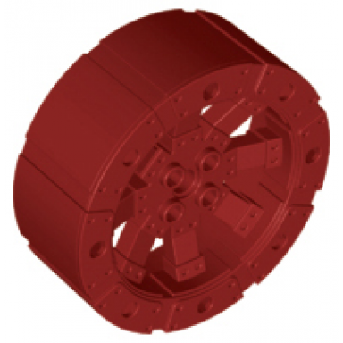 dark red wheel wagon viking with 12 holes 55mm d.