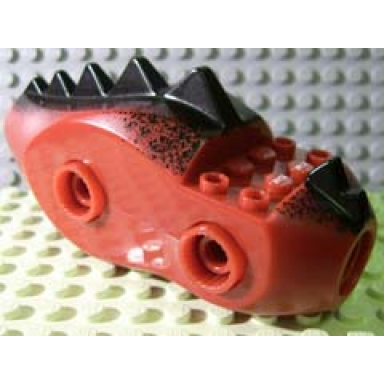 dark red dragon body fantasy era with black dorsal scales pattern 7093