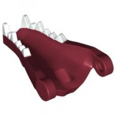 dark red dragon head fantasy era castle jaw lower with white teeth pattern